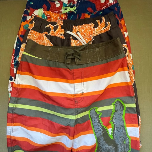 Boys Gymboree Swim Trunks (3 - 2 Size 10, 1 Size 12) - Picture 1 of 12
